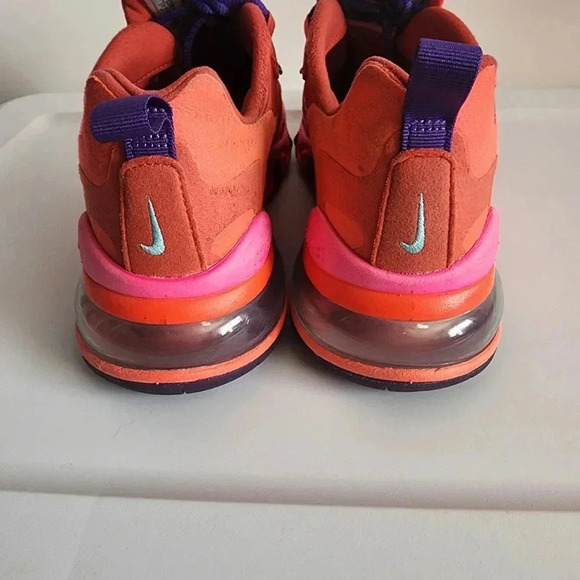 NIKE AIR MAX 270 REACT TRAINERS - MYSTIC RED AT6174-600 - WOMEN US SIZE 7 - Picture 3 of 8